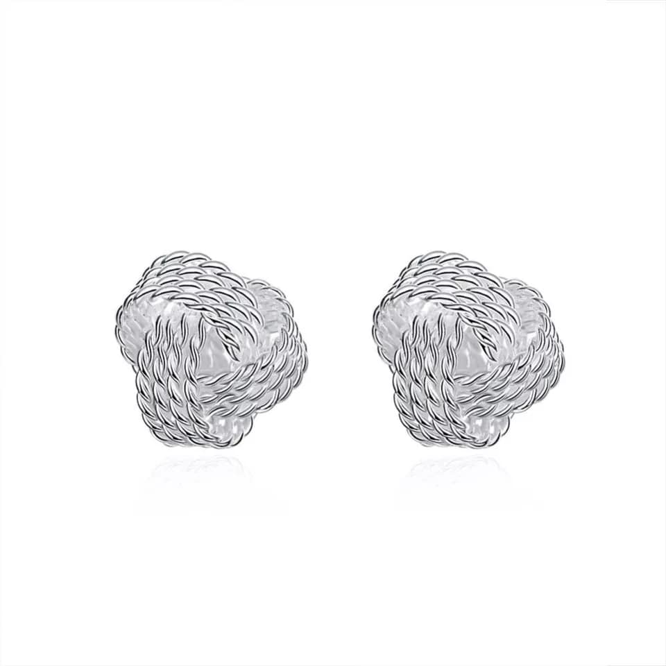 Aros de Nudos Plateado