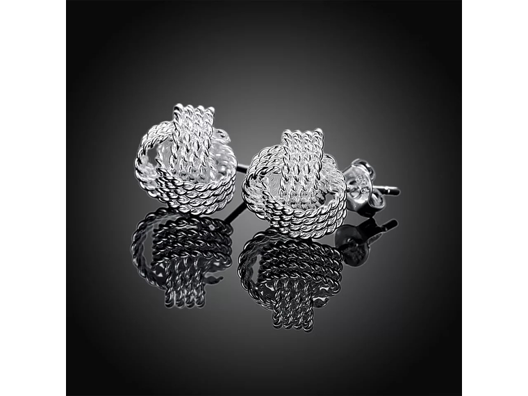 Aros de Nudos Plateado 5