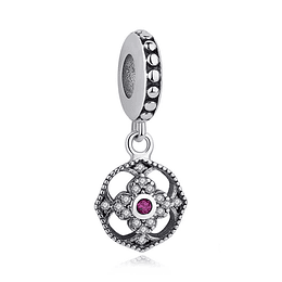 Charm Dije Plata 925 Rosa Circones