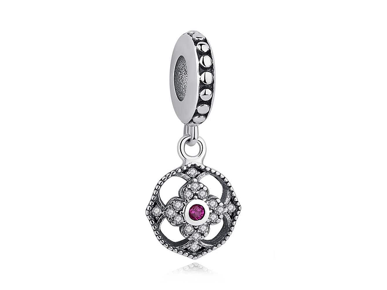 Charm Dije Plata 925 Rosa Circones 1