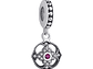 Charm Dije Plata 925 Rosa Circones - Miniatura 1