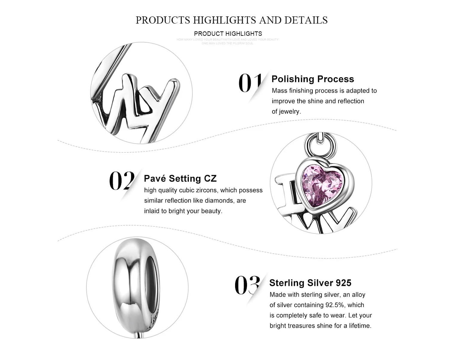 Charm Dije Plata 925 Amo a Mi Familia 4