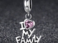 Charm Dije Plata 925 Amo a Mi Familia - Miniatura 5