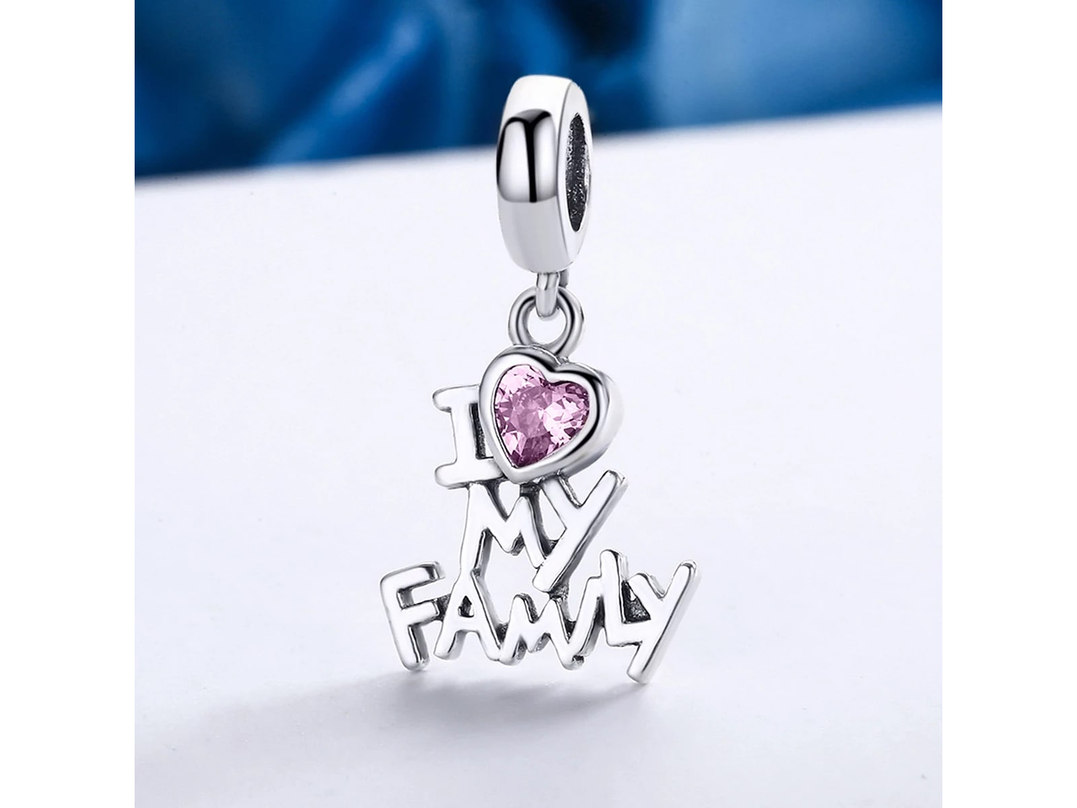 Charm Dije Plata 925 Amo a Mi Familia 6