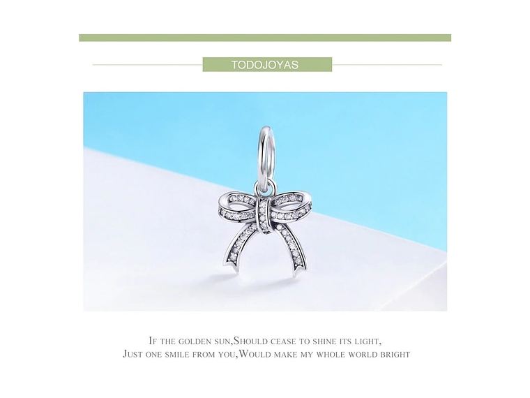 Charm Dije Plata 925 Cinta Regalo 6