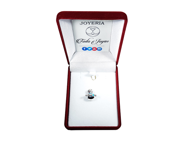 Charm Dije Plata 925 Muñeco de Nieve 2