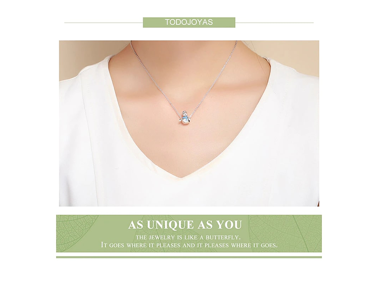 Charm Dije Plata 925 Muñeco de Nieve 4