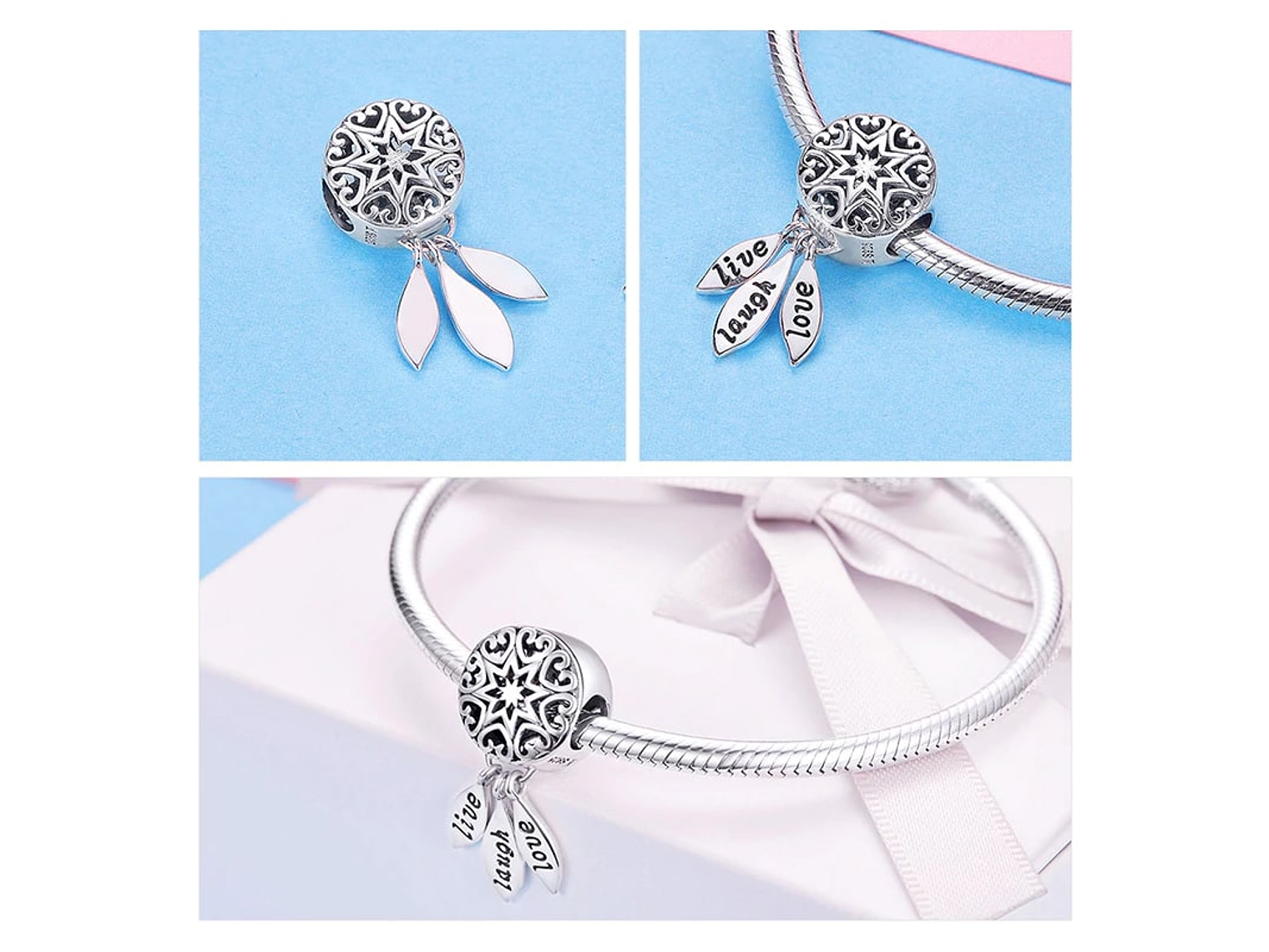 Charm Dije Plata 925 Atrapa Sueños Live 3