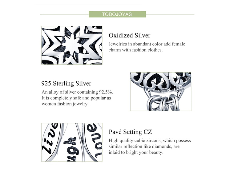 Charm Dije Plata 925 Atrapa Sueños Live 5