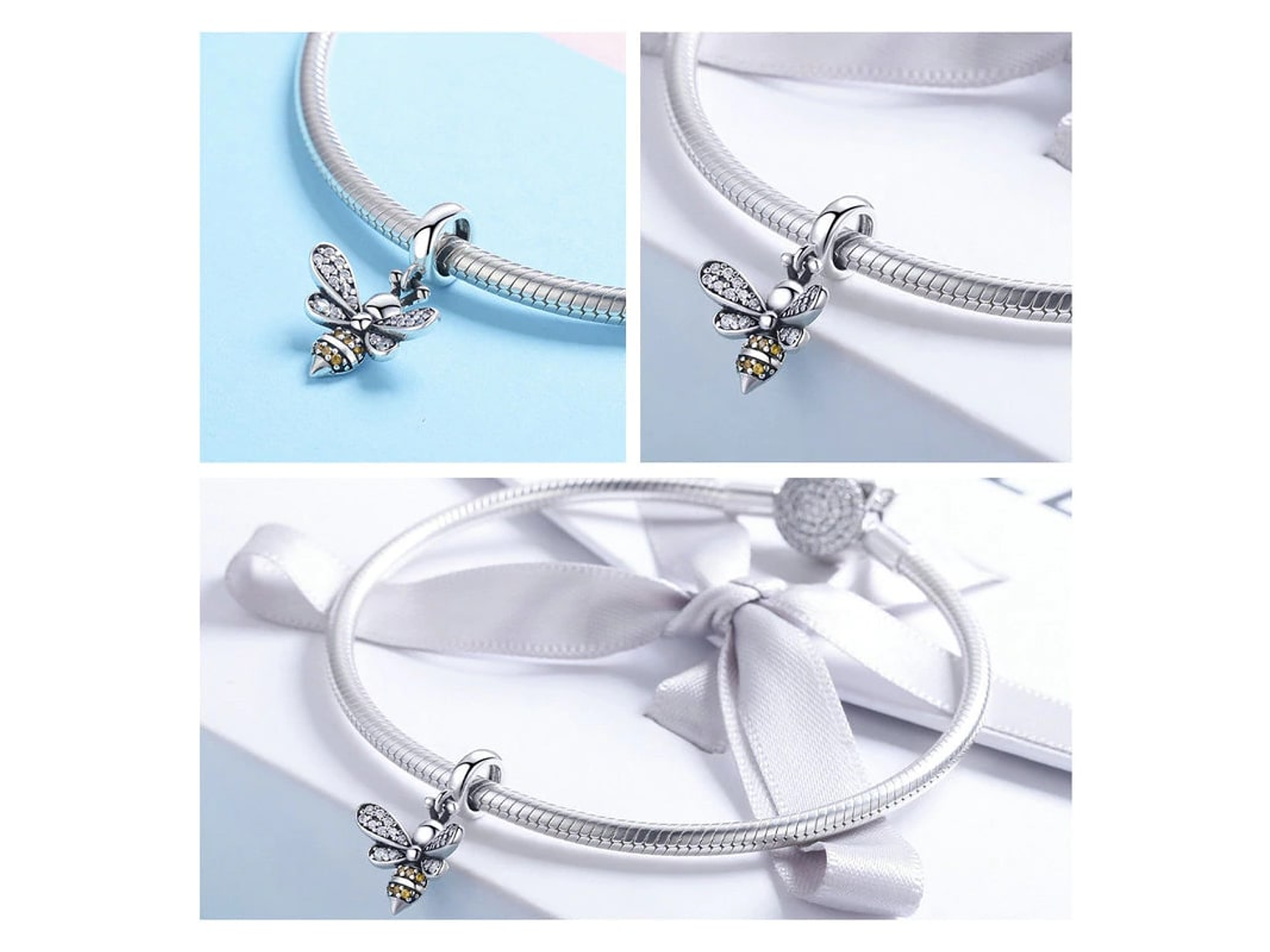 Charm Dije Plata 925 Abeja 3