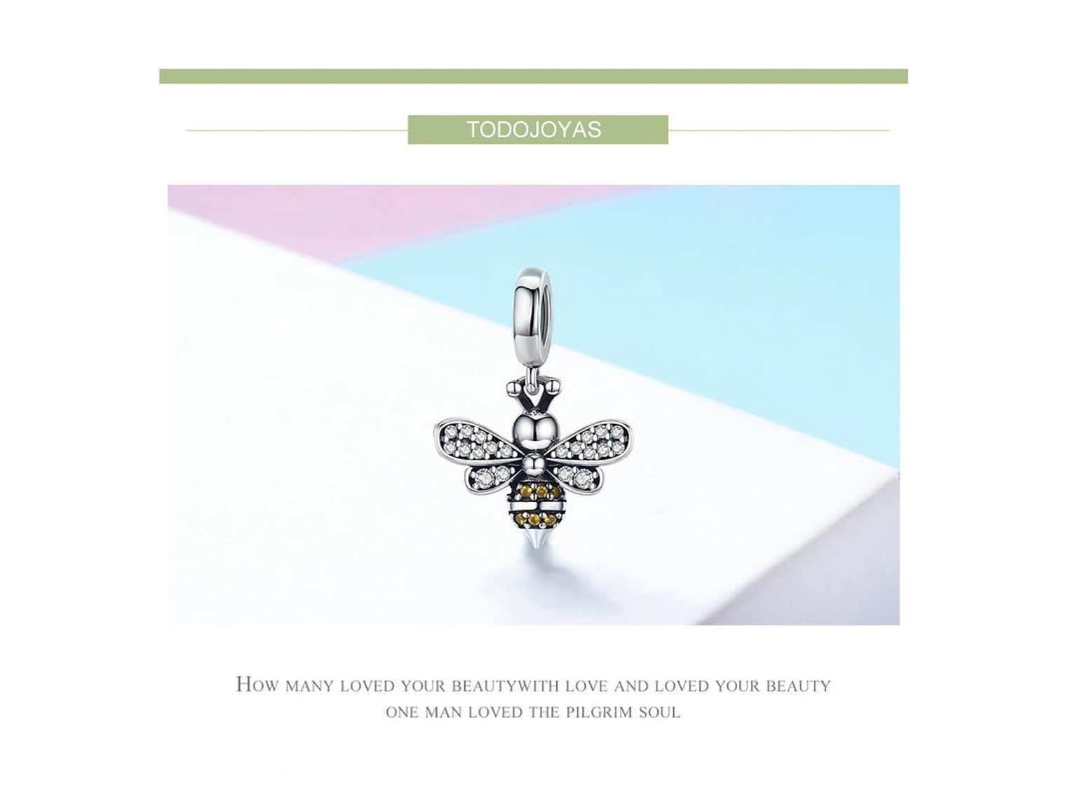 Charm Dije Plata 925 Abeja 6