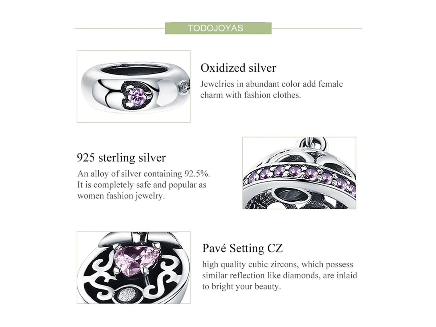 Charm Dije Plata 925 Caja Regalo 5