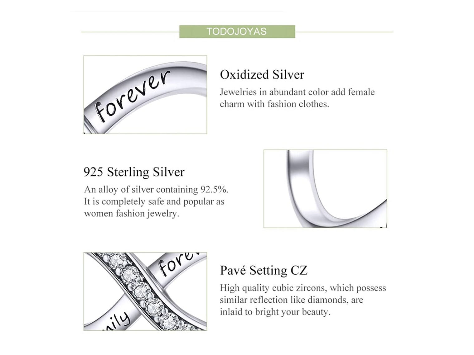 Charm Dije Plata 925 Infinito Forever 5