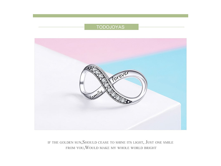 Charm Dije Plata 925 Infinito Forever 6