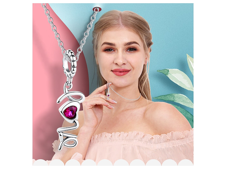 Charm Dije Plata 925 Love Corazon 5