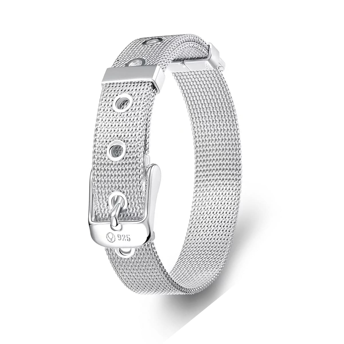 Pulsera Estilo Cinturon Plateada