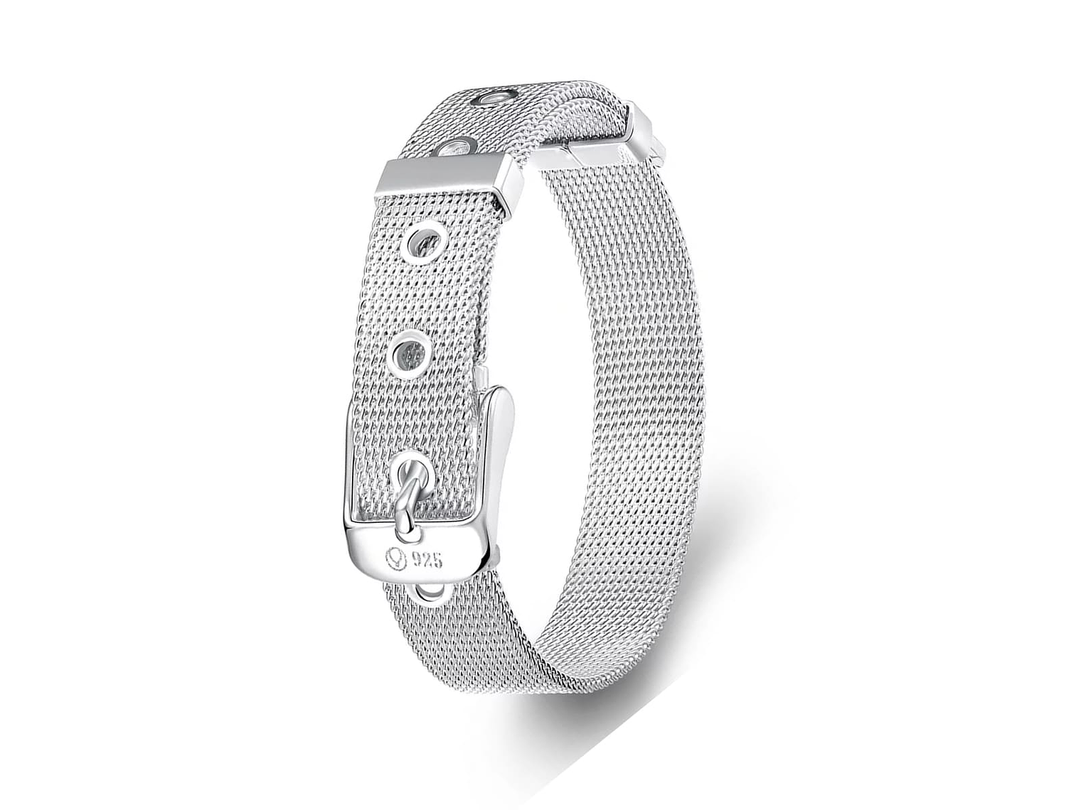 Pulsera Estilo Cinturon Plateada 1