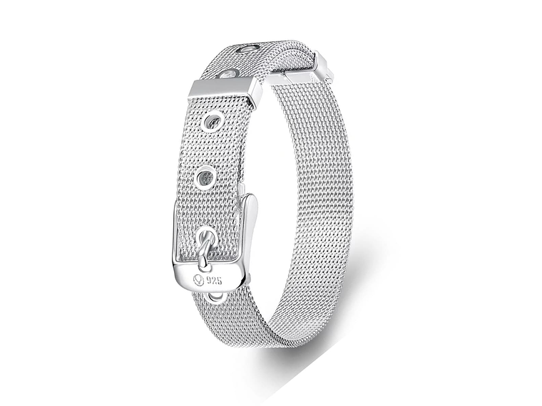 Pulsera Estilo Cinturon Plateada 1