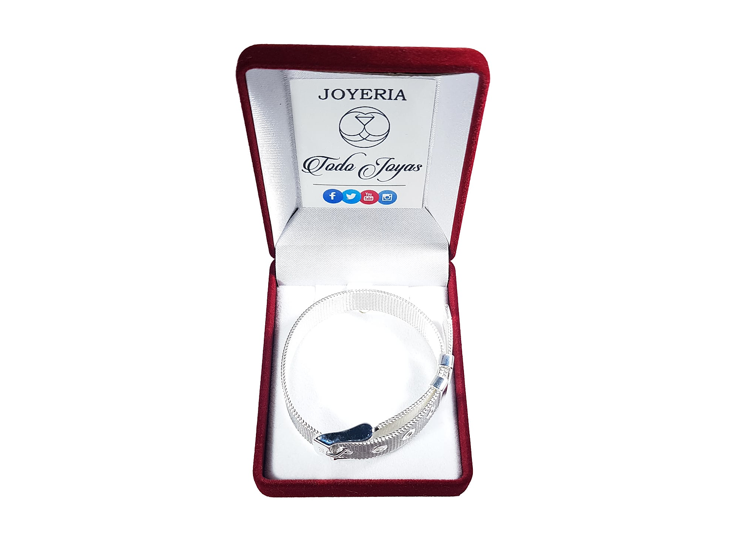 Pulsera Estilo Cinturon Plateada 2