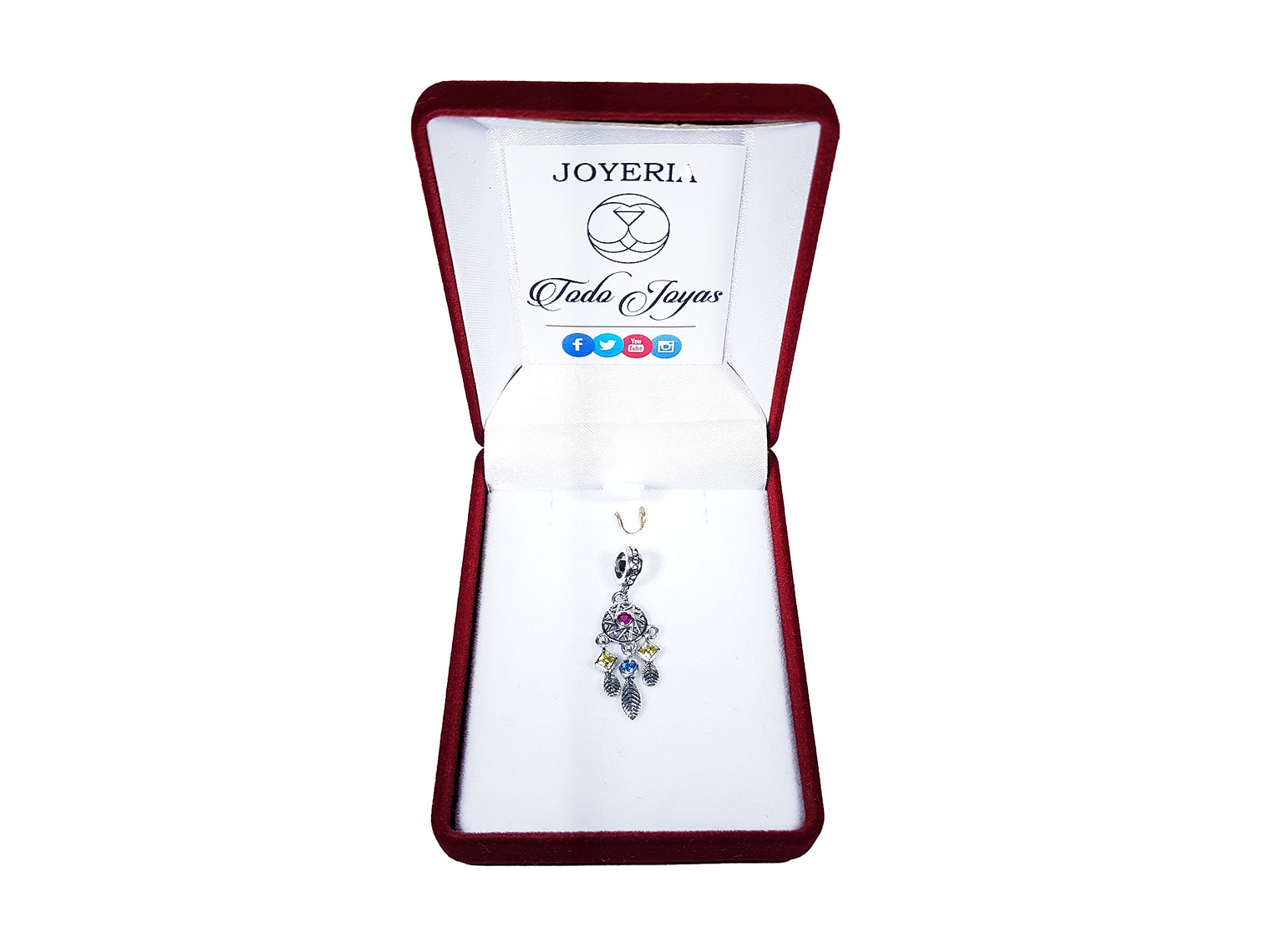 Charm Dije Plata 925 Atrapa Sueños Colores 2