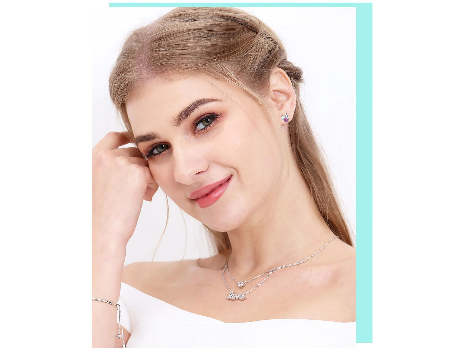 Aros Plata 925 Ratoncita Rosado 5