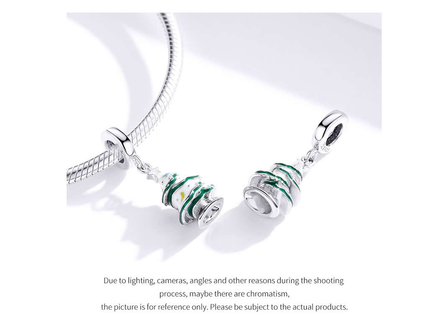 Charm Dije Plata 925 Arbol de Navidad 3