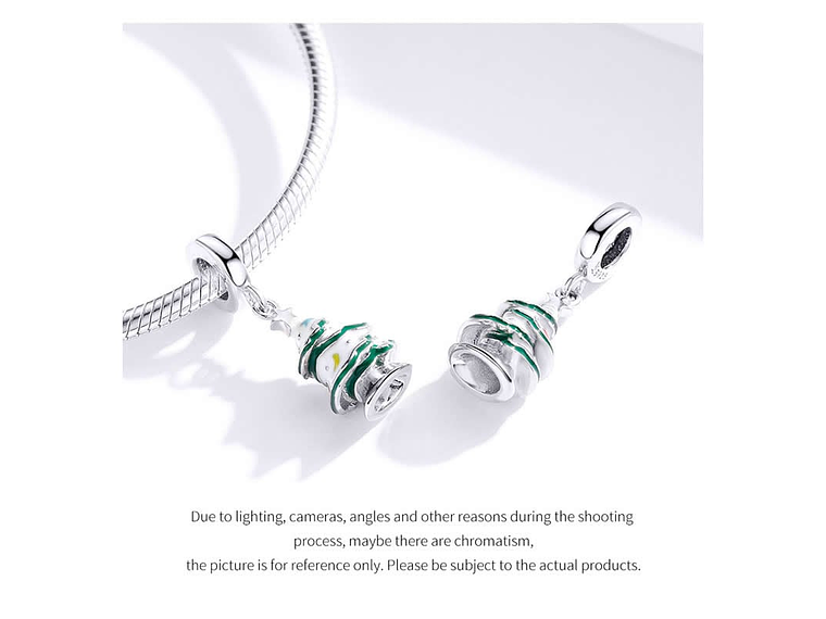 Charm Dije Plata 925 Arbol de Navidad 3