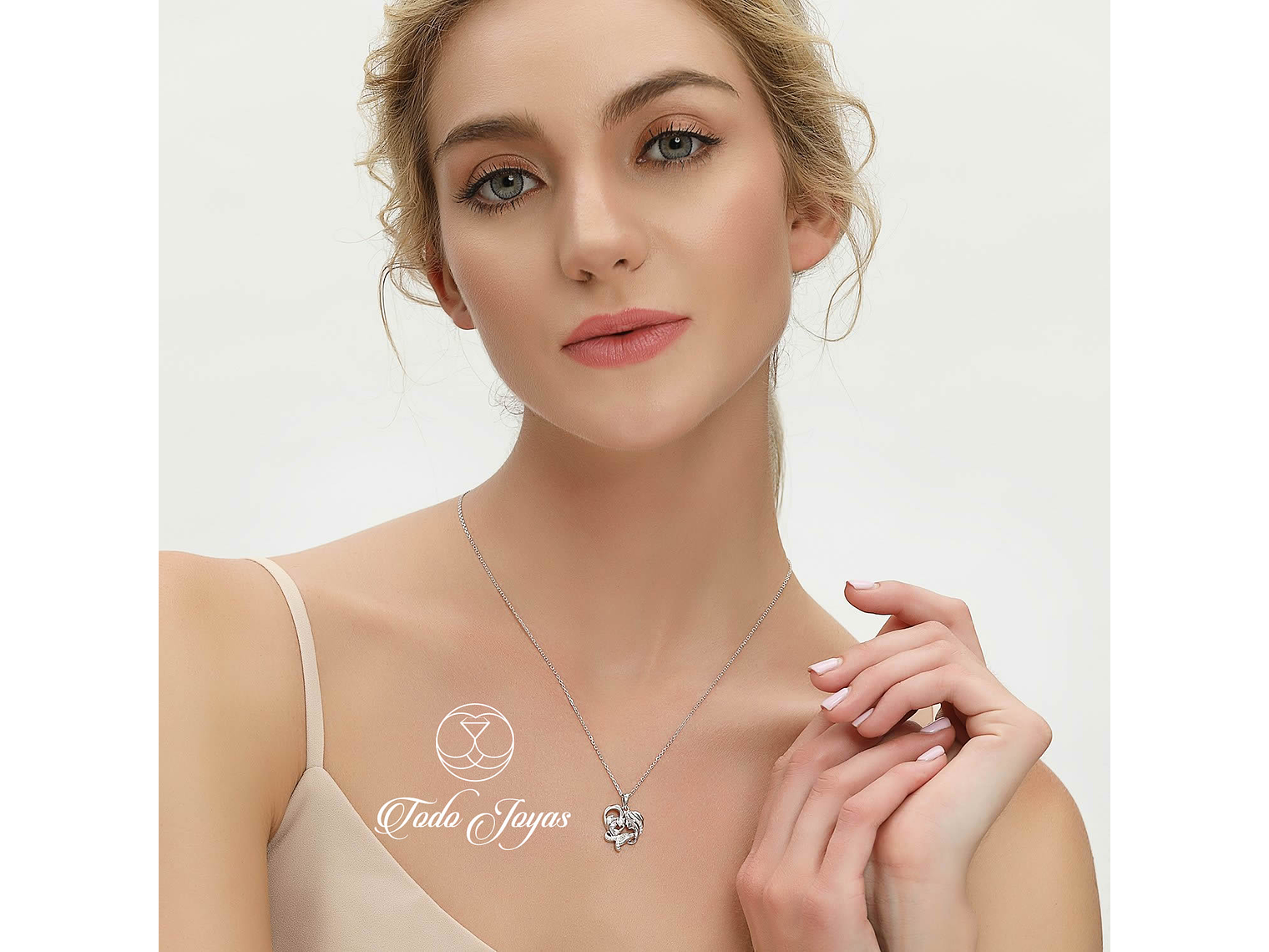 Collar Mama y Bebe Amor Madre Plateado 4