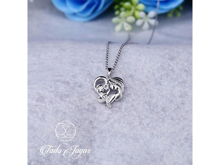 Collar Mama y Bebe Amor Madre Plateado 6