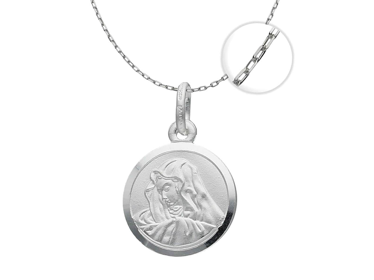Collar Plata 925 Medalla Virgen Maria 1