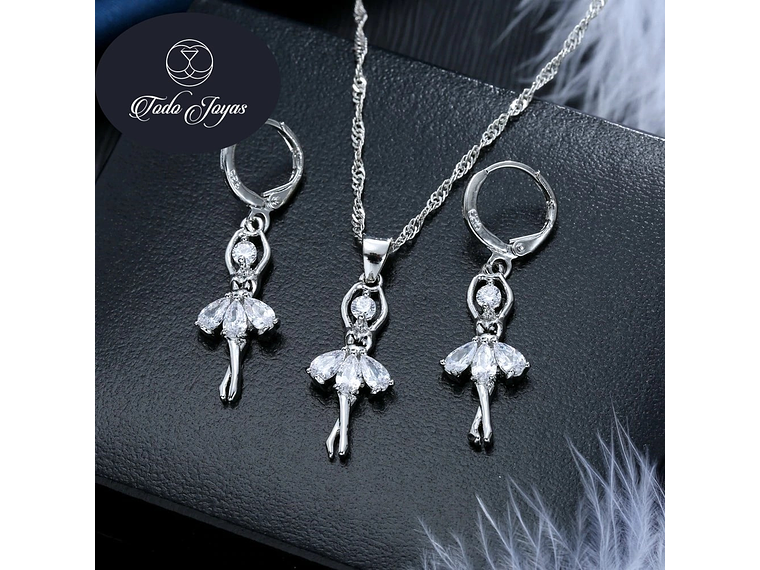 Conjunto Bailarina Plateada 3