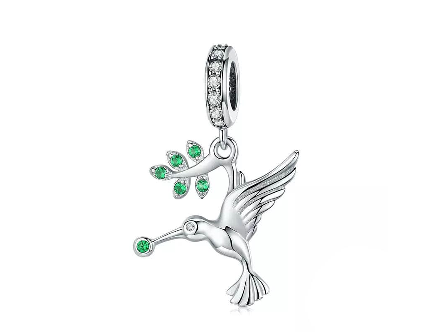 Charm Dije Plata 925 Colibri con Rama 1