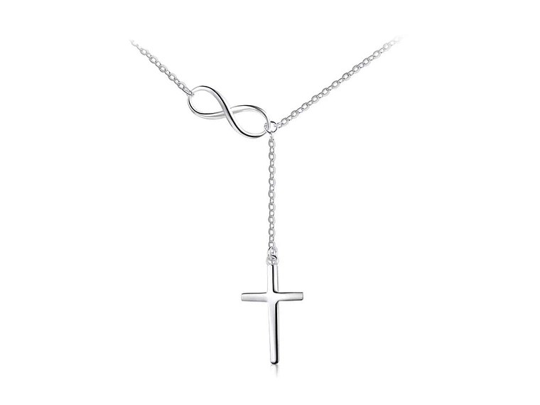 Collar Plata 925 Cruz con Infinito 1