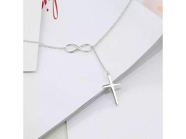 Collar Plata 925 Cruz con Infinito 4