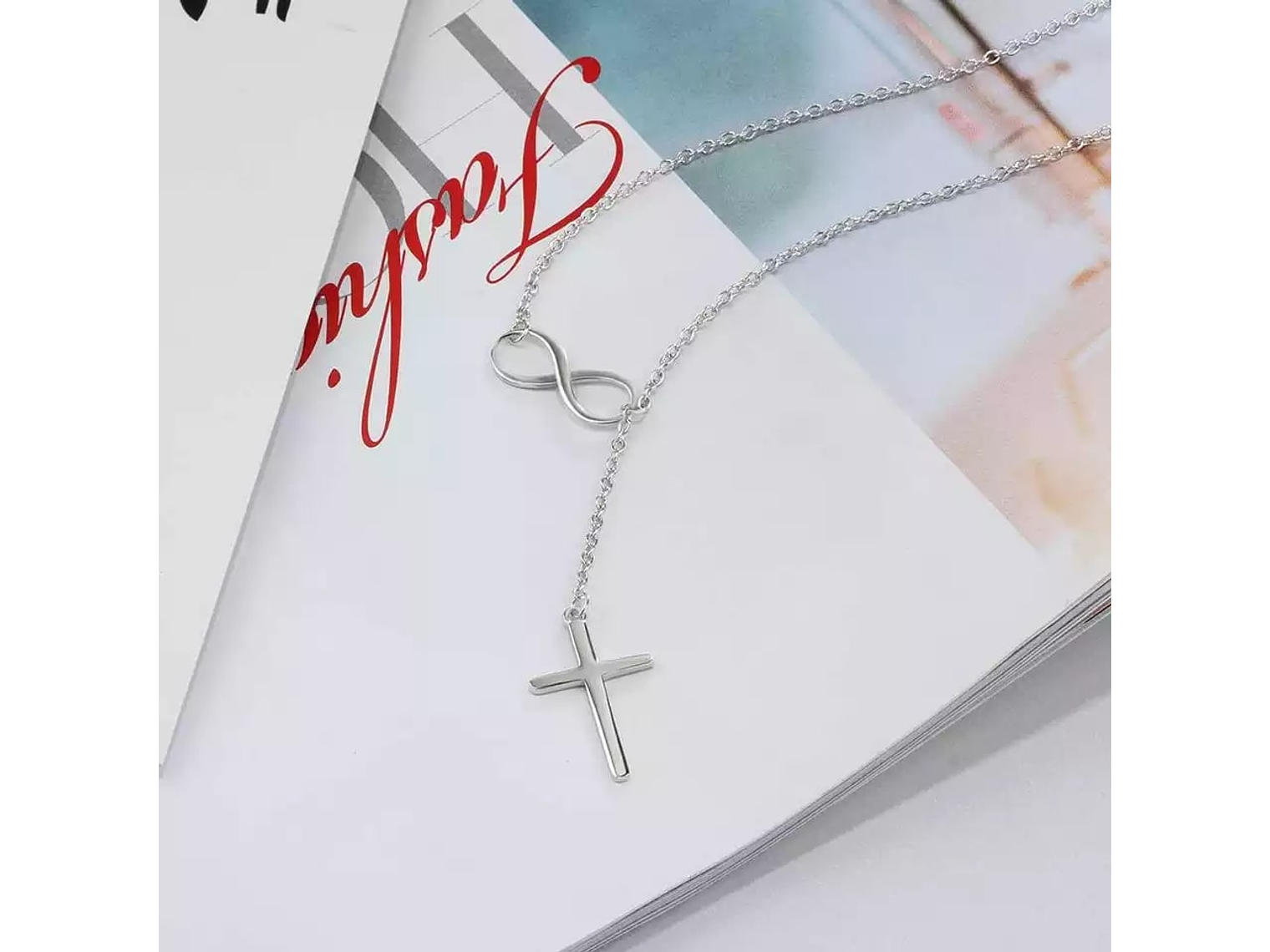 Collar Plata 925 Cruz con Infinito 6