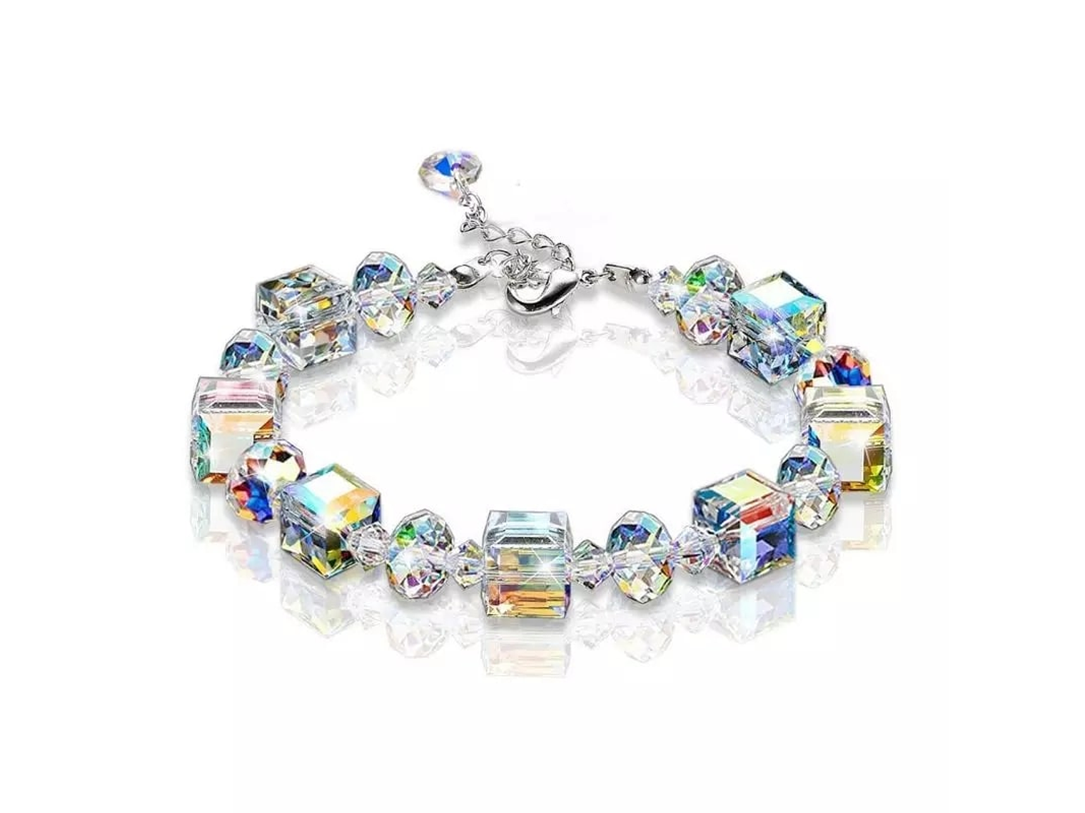 Pulsera Cristales AB Tornasol Ajustable 1