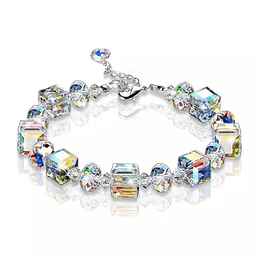 Pulsera Cristales AB Tornasol Ajustable