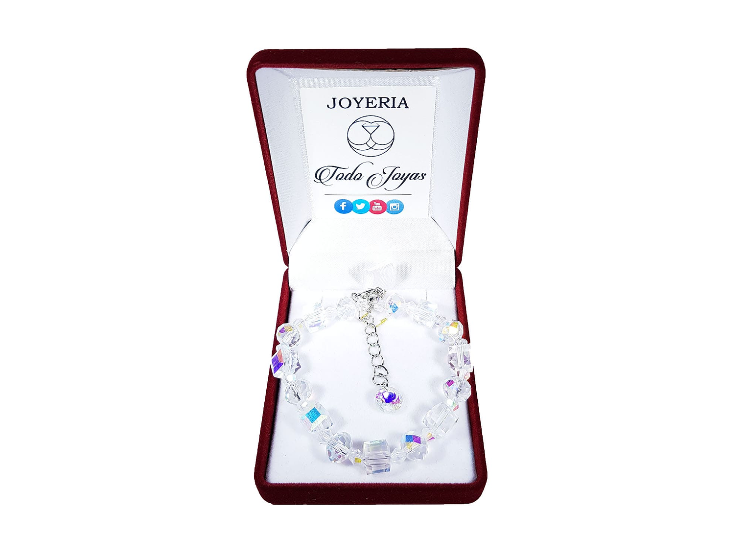 Pulsera Cristales AB Tornasol Ajustable 2