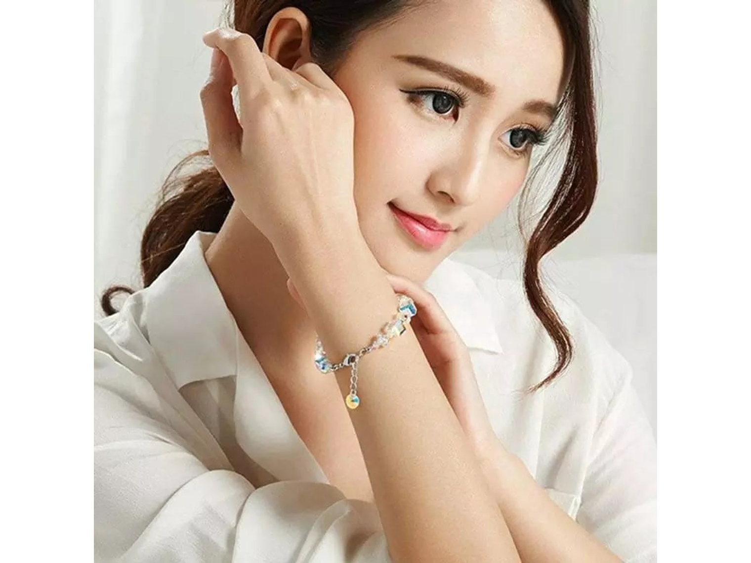 Pulsera Cristales AB Tornasol Ajustable 4