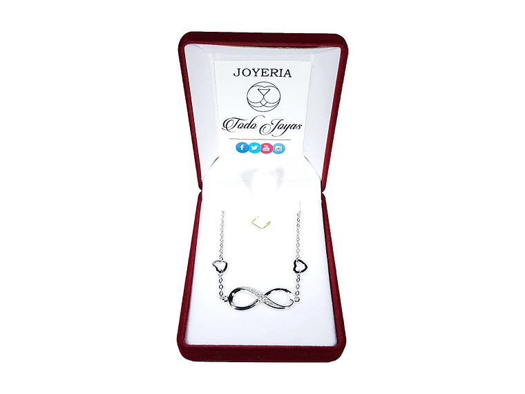 Pulsera Infinito Con Circones Plateada 2