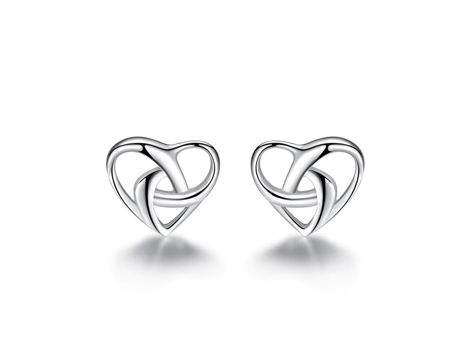 Aros de Corazon Infinito Plateado 1