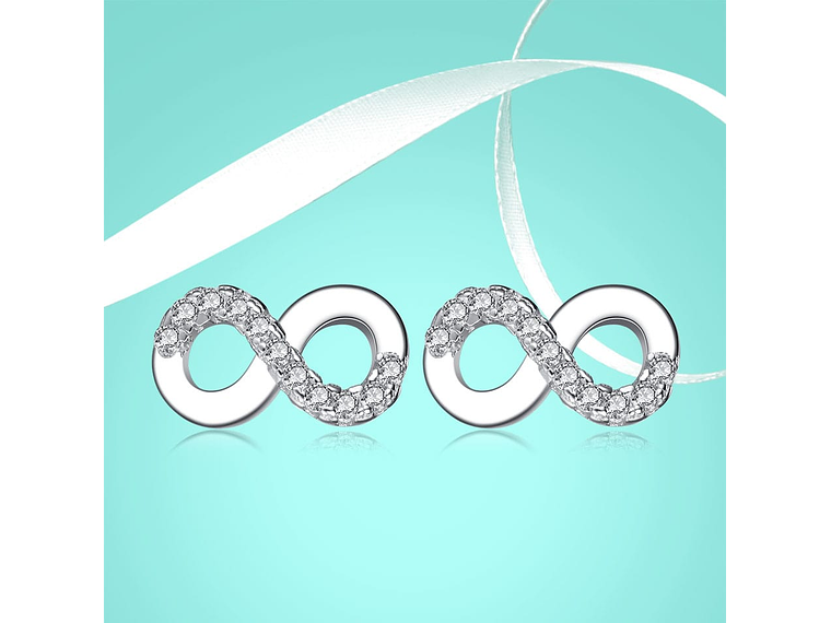 Aros Plata 925 Infinito con Circones 3
