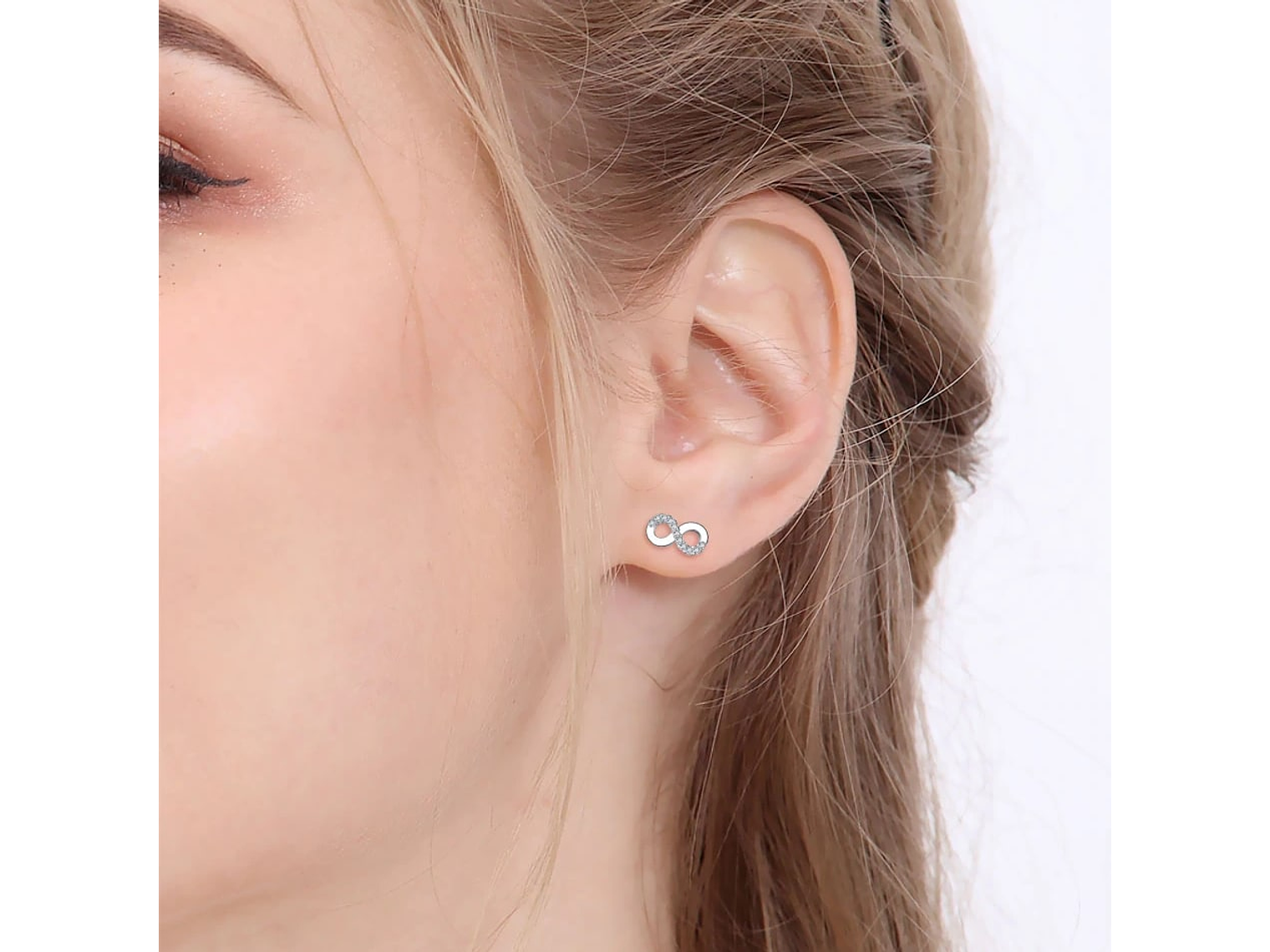 Aros Plata 925 Infinito con Circones 5