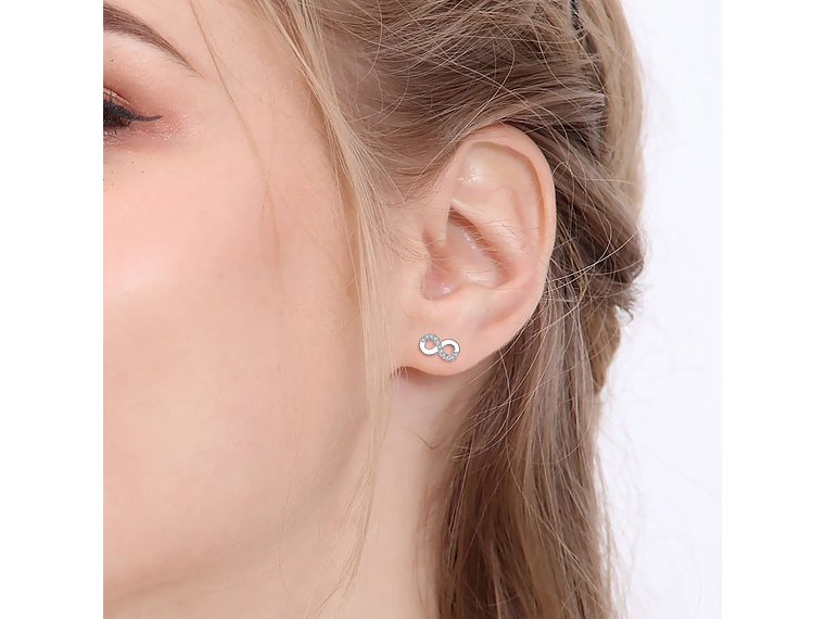 Aros Plata 925 Infinito con Circones 5