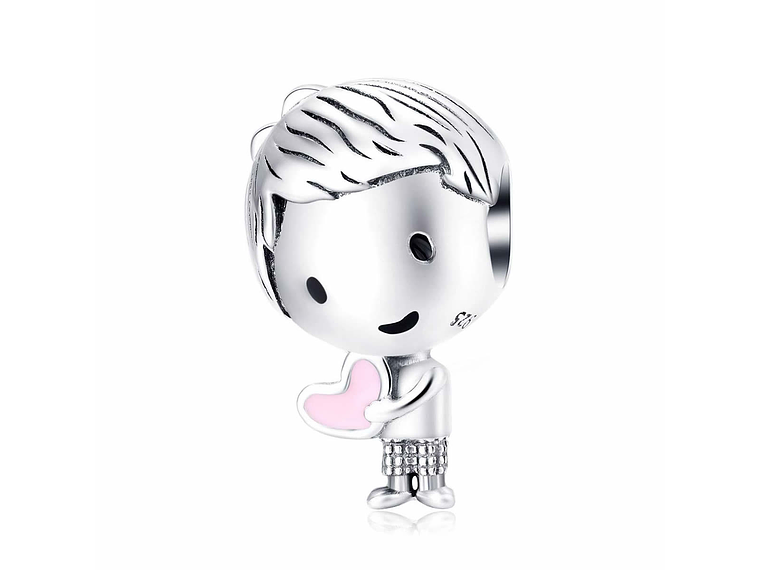 Charm Dije Plata 925 Niño con Corazon 1
