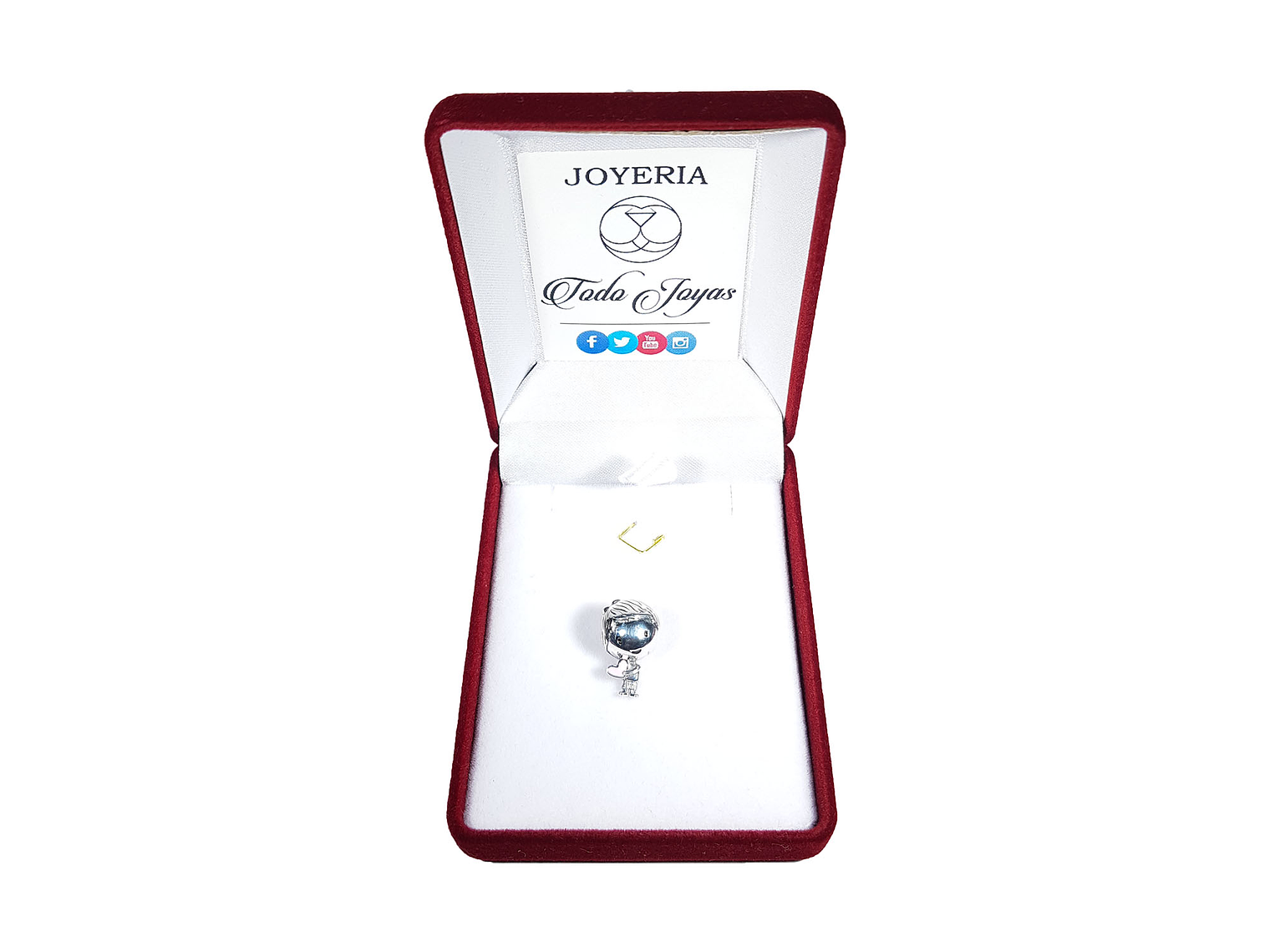 Charm Dije Plata 925 Niño con Corazon 2