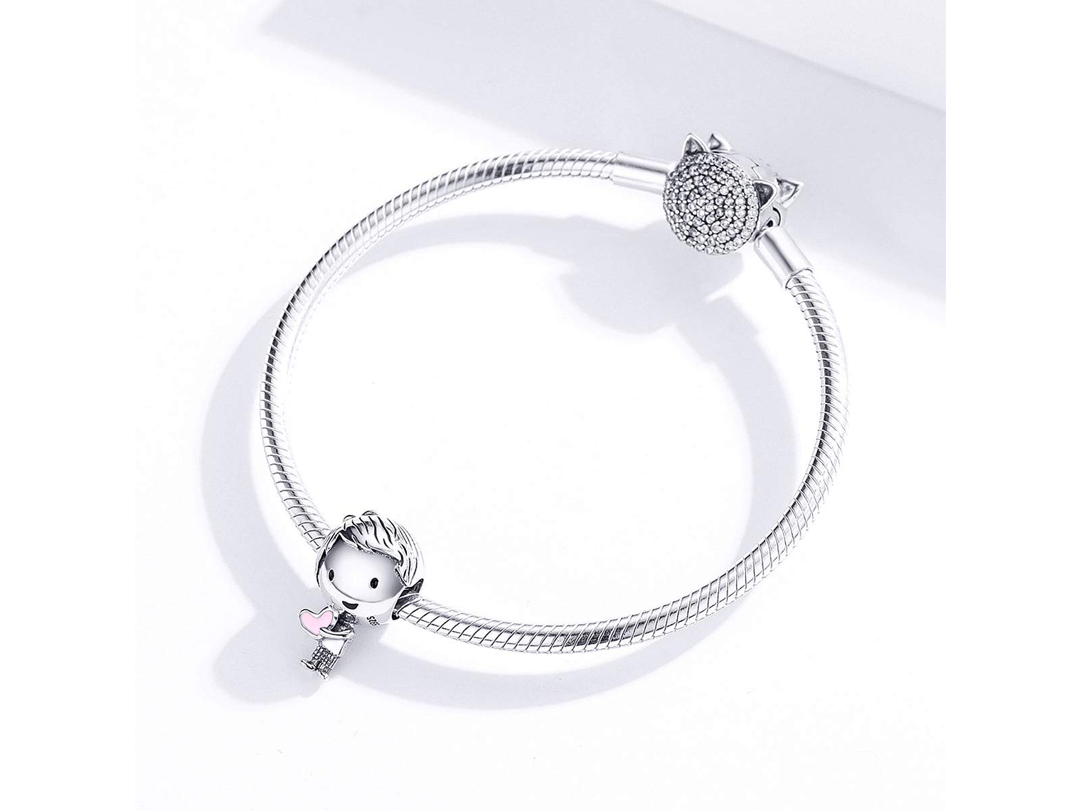 Charm Dije Plata 925 Niño con Corazon 3