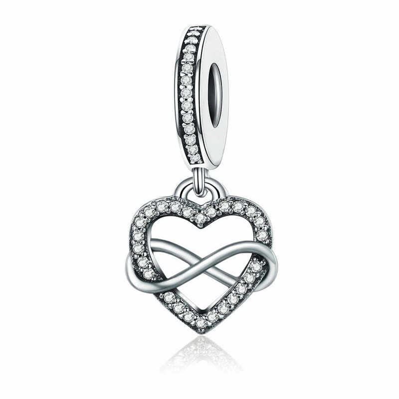Charm Dije Plata 925 Corazon Infinito
