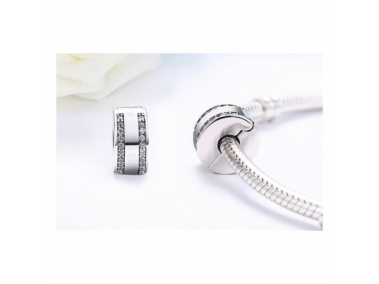 Charm Dije Plata 925 Clip Circones 3