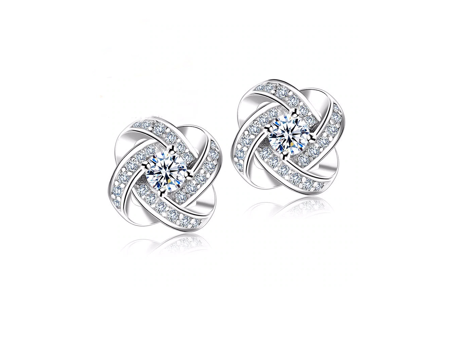 Aros Nudo Circones Plateado 1